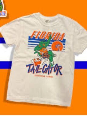 Men's XXL Florida Gators Vtg Inspired 1987 Tail Gator Tee Shirt Top Homefield
